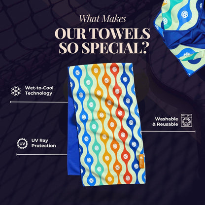 Cooling Towel Classic Dink Sport Design, Lightweight Quick - Dry, Perfect Pickleball Accessory & Athlete Gift - Nifty Decor & More