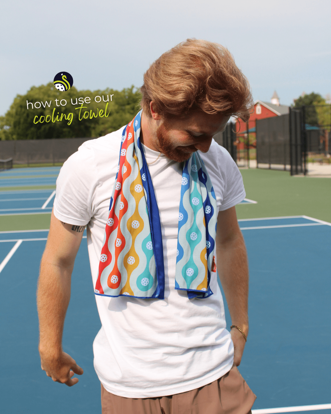 Cooling Towel Classic Dink Sport Design, Lightweight Quick - Dry, Perfect Pickleball Accessory & Athlete Gift - Nifty Decor & More