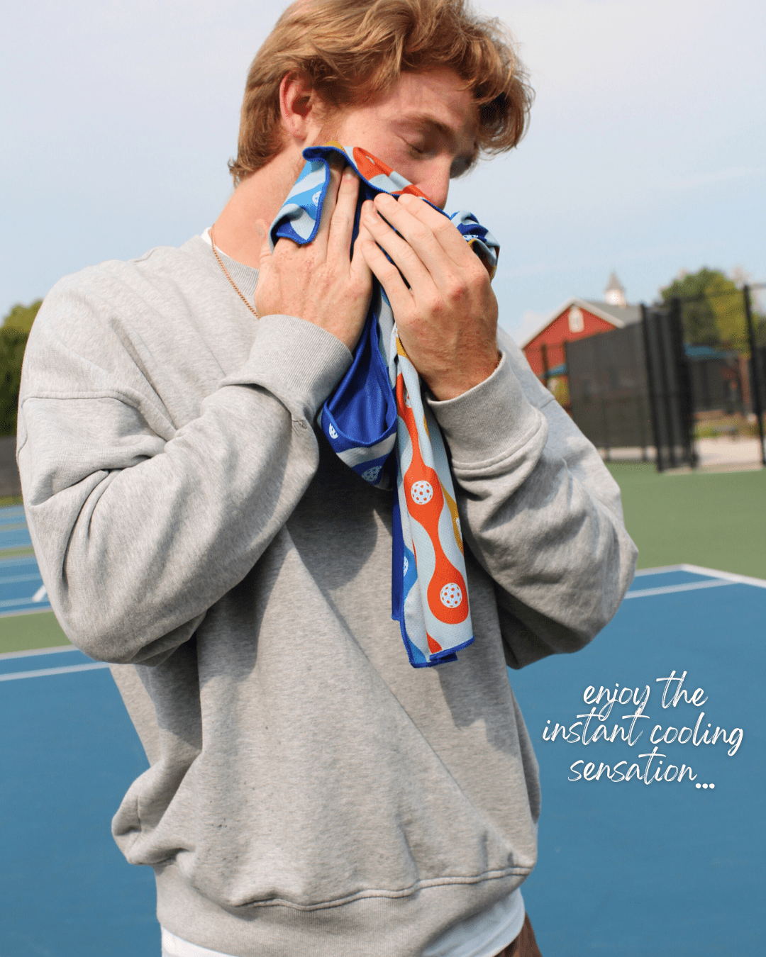 Cooling Towel Classic Dink Sport Design, Lightweight Quick-Dry, Perfect Pickleball Accessory & Athlete Gift Pickleball Towel