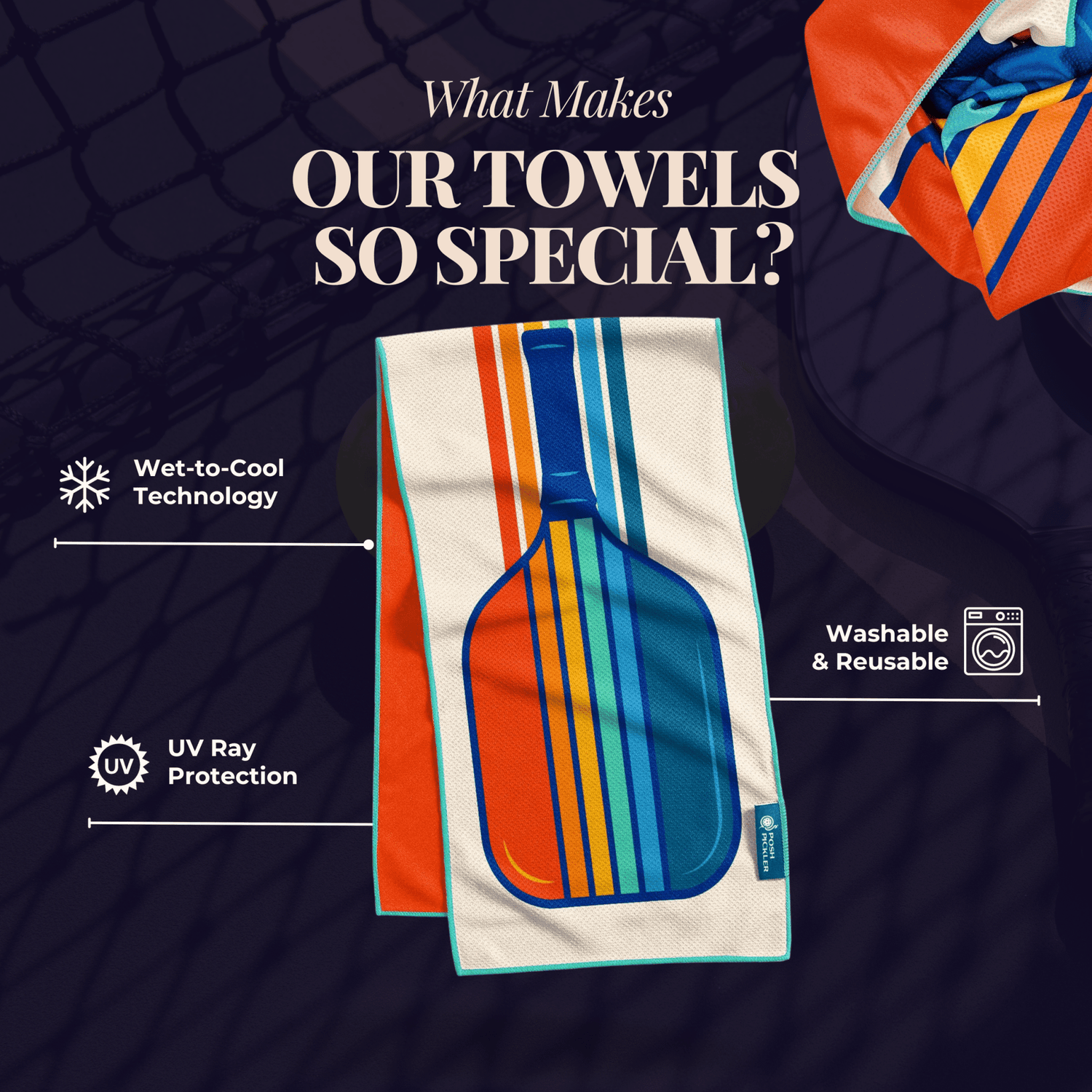 Cooling Towel Vintage Victory Pickleball Design, Moisture - Wicking Sports Accessory, Perfect Gift for Athletes & Pickleball Fans - Nifty Decor & More