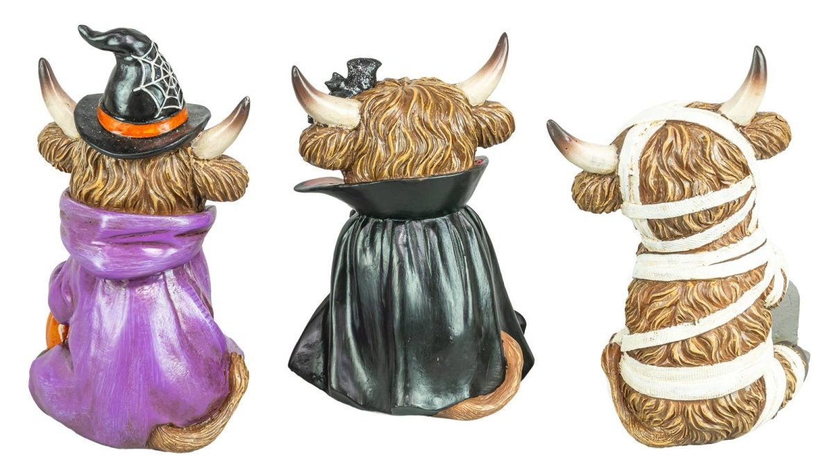 Costumed Halloween Highland Cow 5" Sitter - Nifty Decor & More