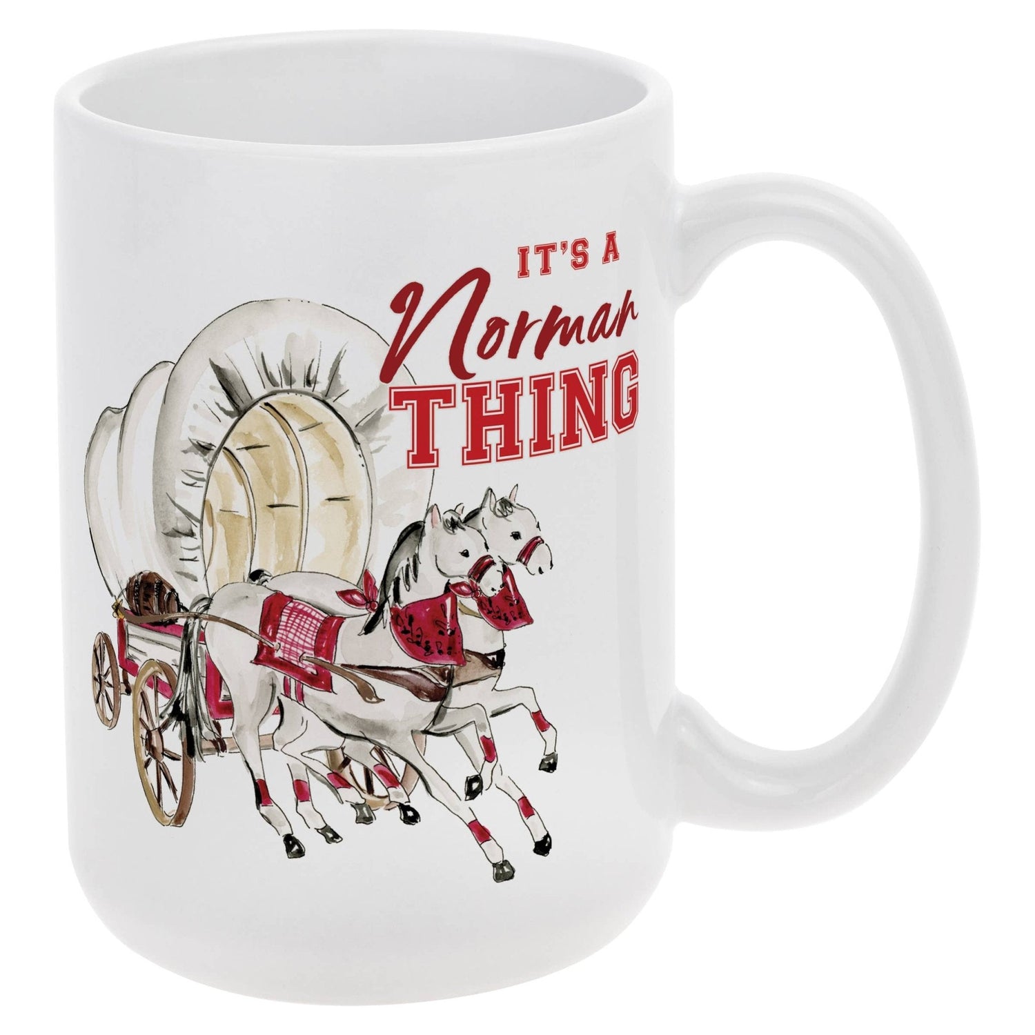 Covered Wagon Collegiate Ceramic Mug 14 Oz. - Nifty Decor & More