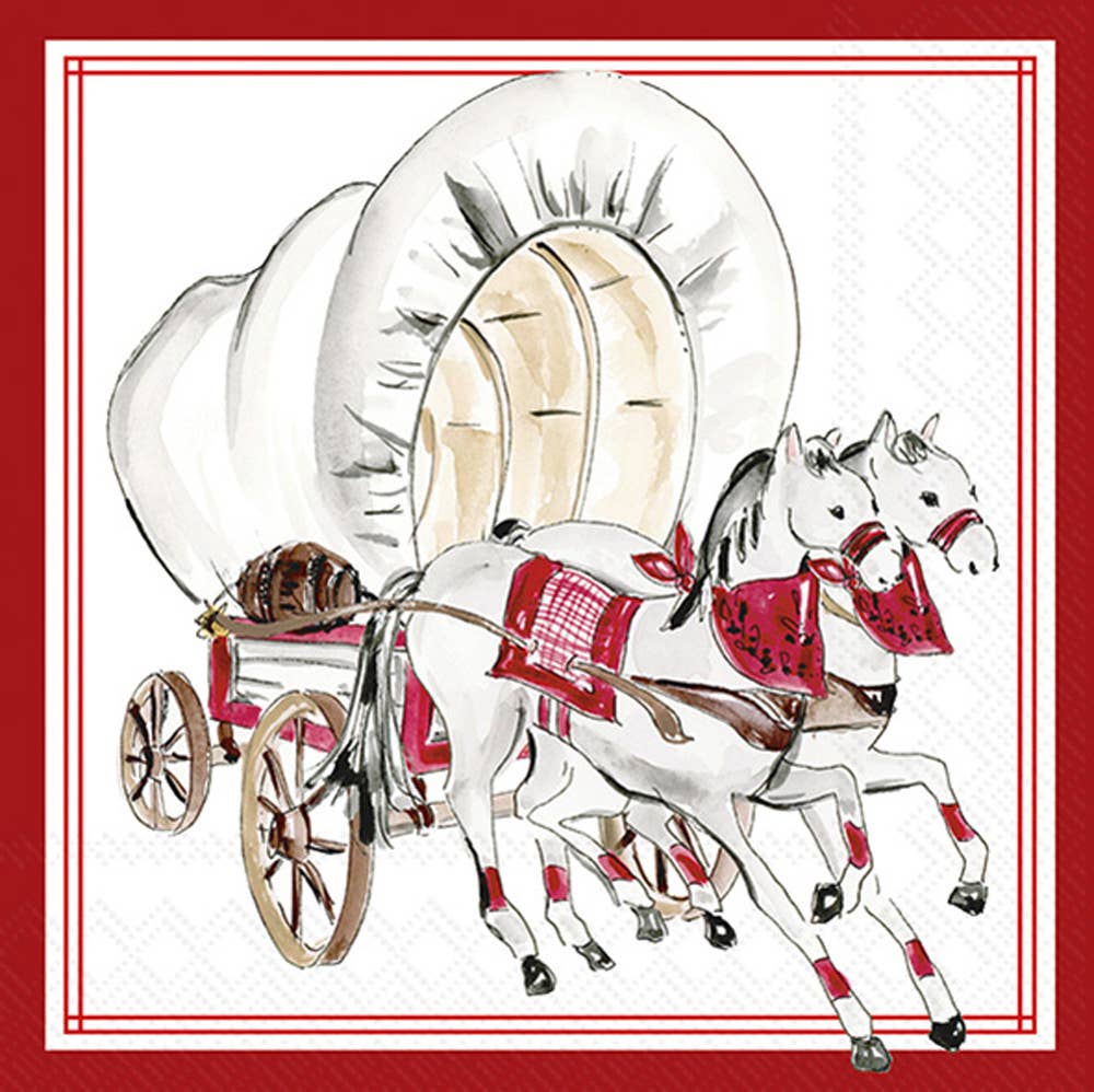Covered Wagon Hometown Pride Cocktail Napkins (20 Ct) - Nifty Decor & More