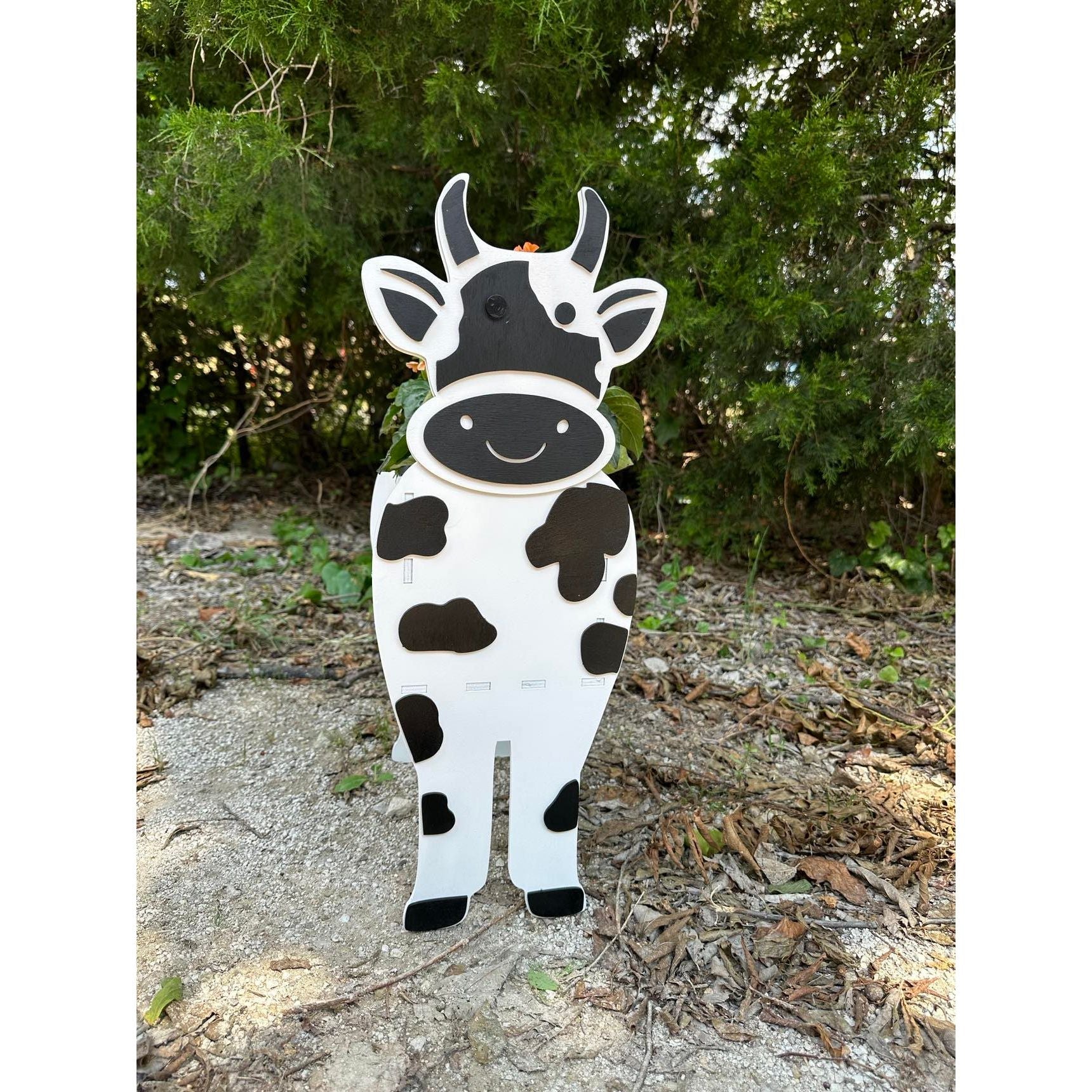 Cow Faux Plant Planter Animal Planter