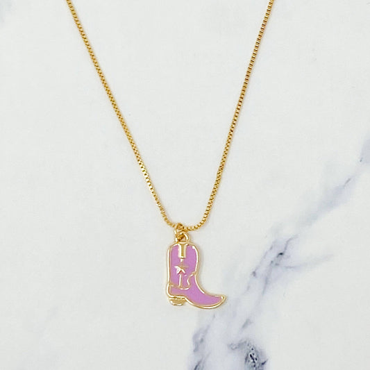 Cow Girl Boot Pendant Necklace, Stylish Western Charm for Everyday Wear, Perfect Gift for Trendy Cowgirls - Nifty Decor & More