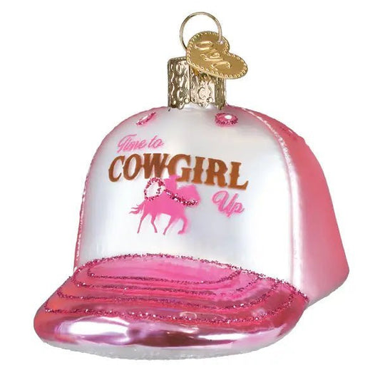 Cowgirl Trucker Cap Ornament - Nifty Decor & More