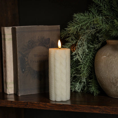 Cream Sweater 3D Flame Candle - Nifty Decor & More