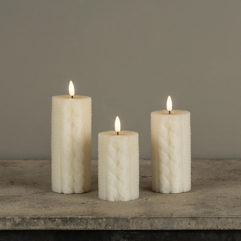 Cream Sweater 3D Flame Candle - Nifty Decor & More