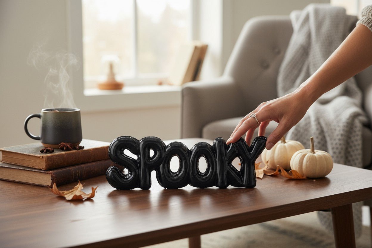 Creep, Spooky Halloween Bubble Word Signs Halloween Decor