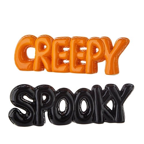 Creep, Spooky Halloween Bubble Word Signs Halloween Decor