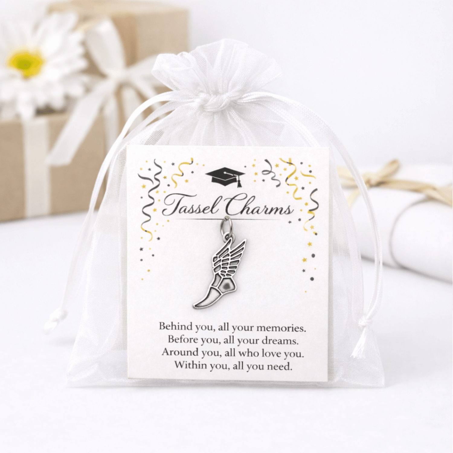 Cross Country Graduation Tassel Charm - Nifty Decor & More