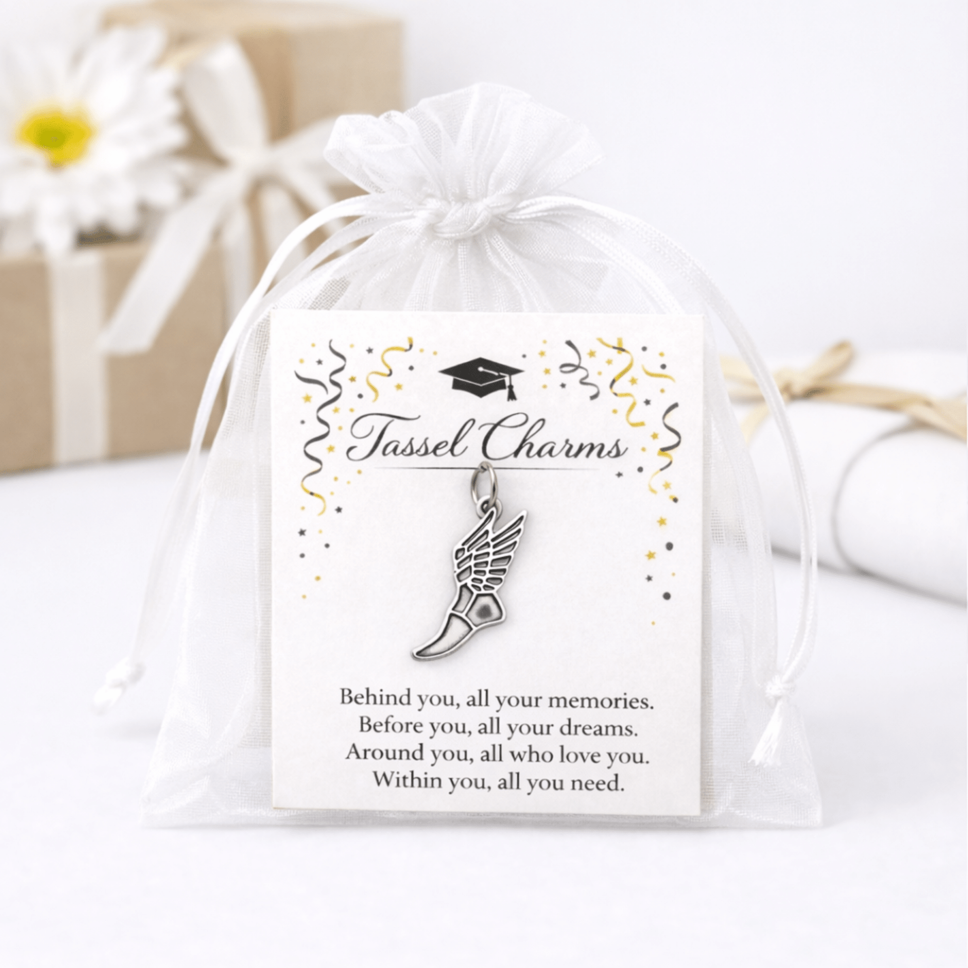 Cross Country Graduation Tassel Charm - Nifty Decor & More