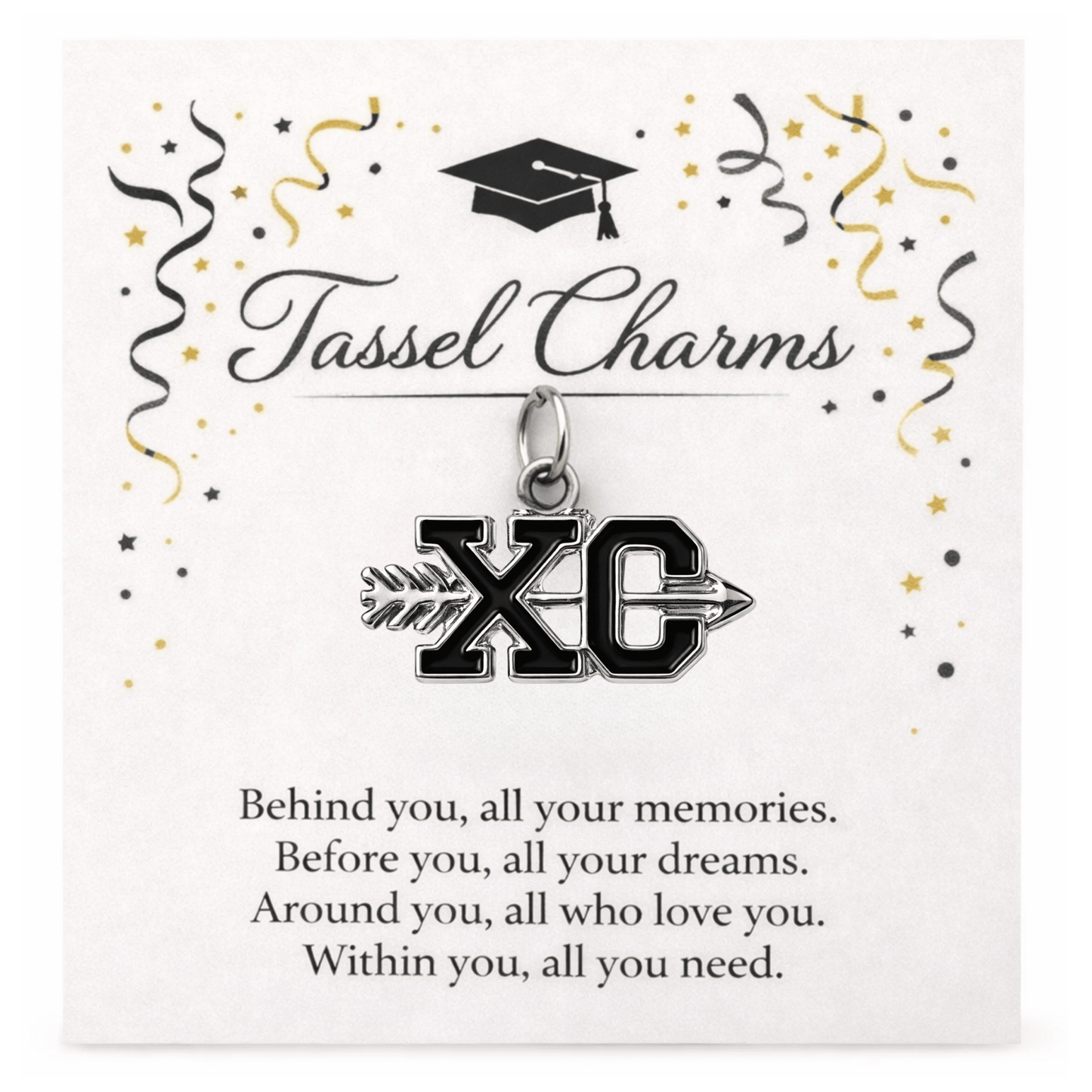 Cross Country Graduation Tassel Charm - Nifty Decor & More