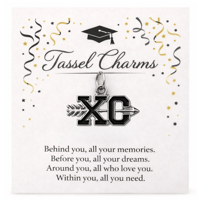 Cross Country Graduation Tassel Charm - Nifty Decor & More