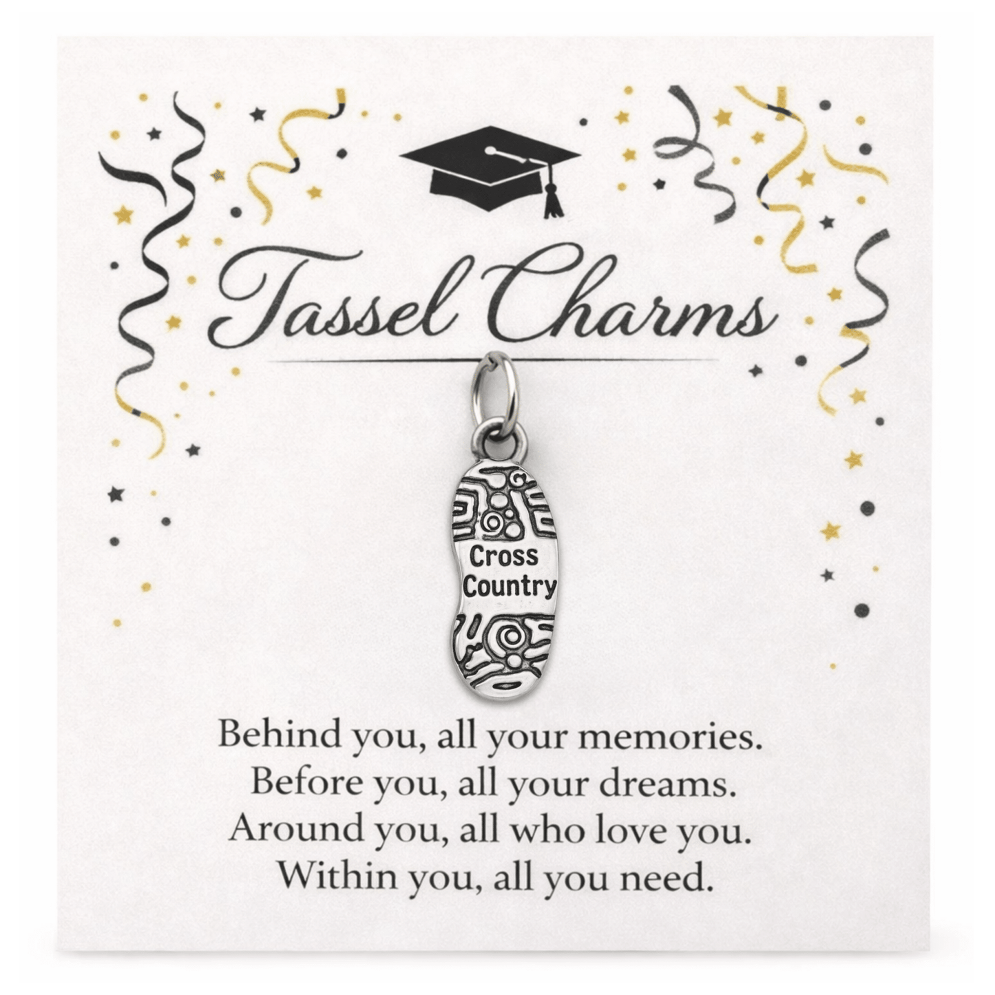 Cross Country Graduation Tassel Charm - Nifty Decor & More
