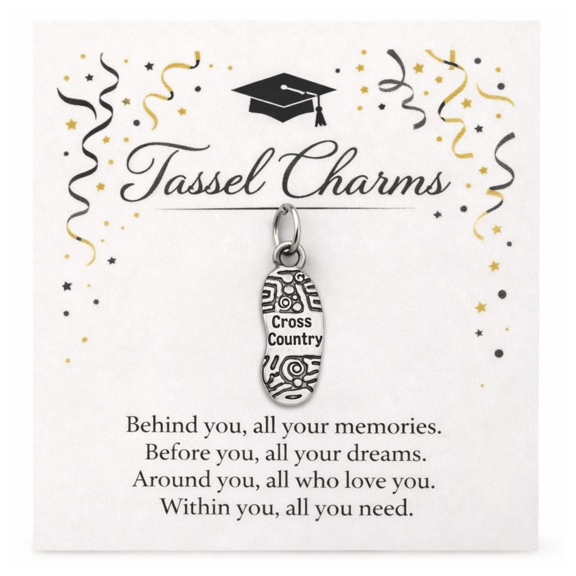 Cross Country Graduation Tassel Charm - Nifty Decor & More