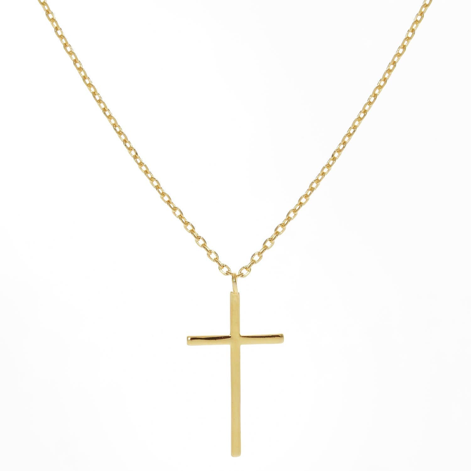 Cross Necklace Gold - Dipped - Nifty Decor & More