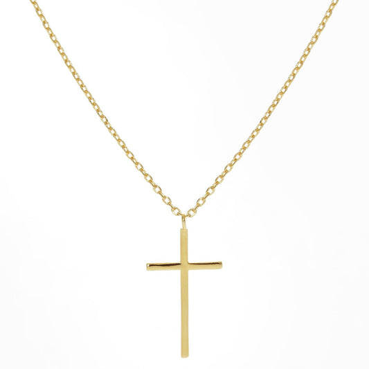 Cross Necklace Gold - Dipped - Nifty Decor & More