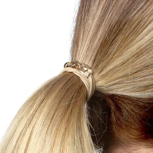 Crystal Bracelet Hair Tie ✨ | 2 - in - 1 Hair Tie Bracelet | Rhinestone Hair Tie | Gold Chain Hair Elastic | Stylish Wrist Hair Tie | Fashion Hair Accessory - Nifty Decor & More