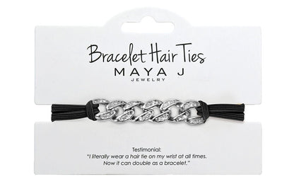 Crystal Bracelet Hair Tie ✨ | 2 - in - 1 Hair Tie Bracelet | Rhinestone Hair Tie | Gold Chain Hair Elastic | Stylish Wrist Hair Tie | Fashion Hair Accessory - Nifty Decor & More