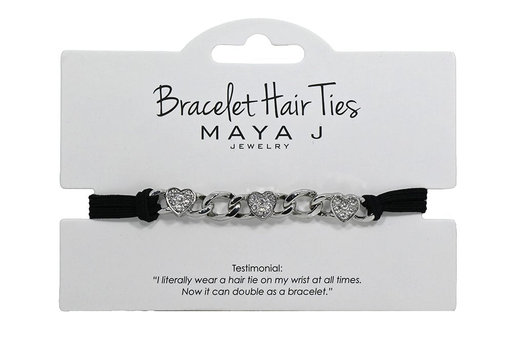 Crystal Bracelet Hair Tie ✨ | 2 - in - 1 Hair Tie Bracelet | Rhinestone Hair Tie | Gold Chain Hair Elastic | Stylish Wrist Hair Tie | Fashion Hair Accessory - Nifty Decor & More