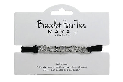 Crystal Bracelet Hair Tie ✨ | 2 - in - 1 Hair Tie Bracelet | Rhinestone Hair Tie | Gold Chain Hair Elastic | Stylish Wrist Hair Tie | Fashion Hair Accessory - Nifty Decor & More