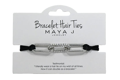 Crystal Bracelet Hair Tie ✨ | 2 - in - 1 Hair Tie Bracelet | Rhinestone Hair Tie | Gold Chain Hair Elastic | Stylish Wrist Hair Tie | Fashion Hair Accessory - Nifty Decor & More