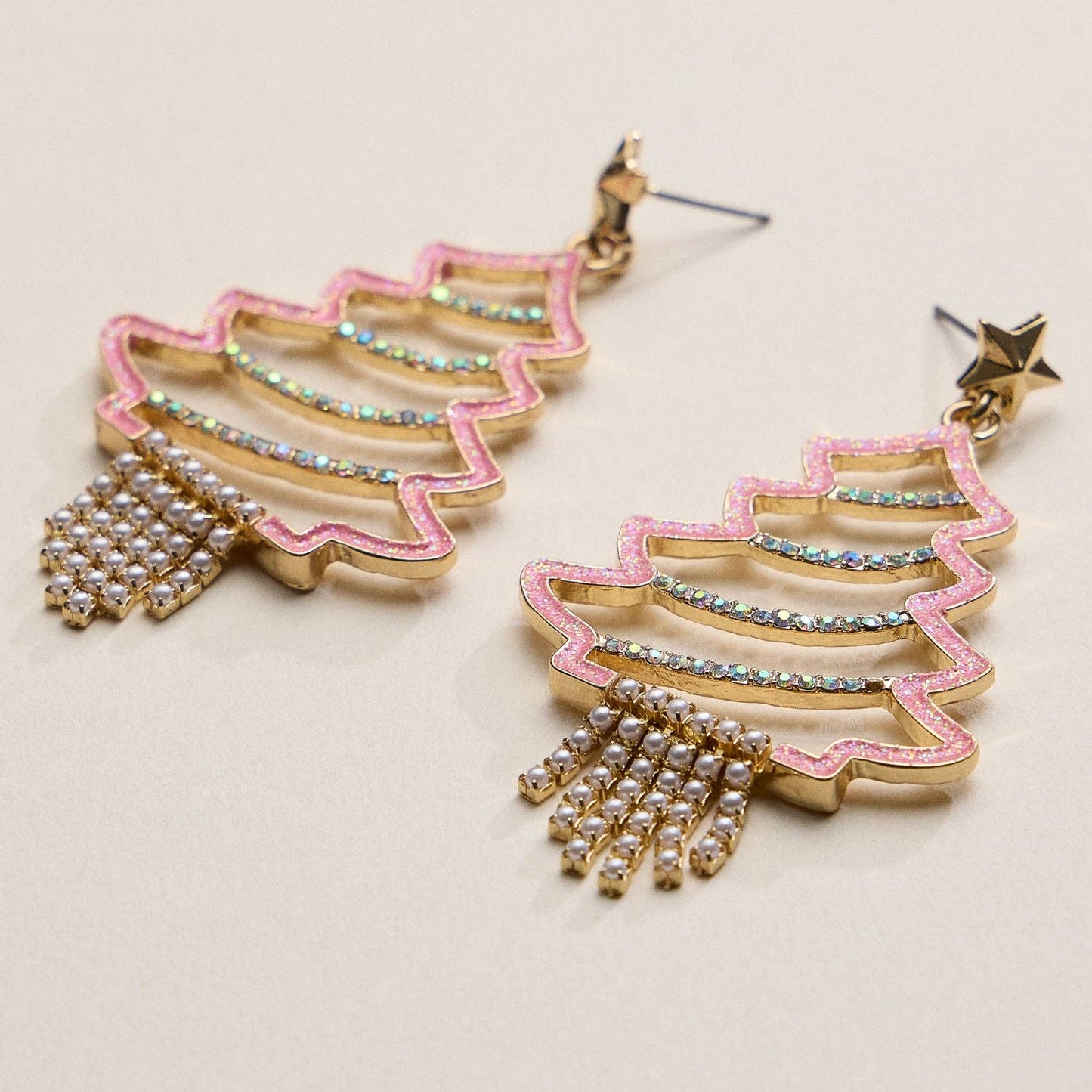 Crystal Christmas Tree Drop Earrings - Nifty Decor & More
