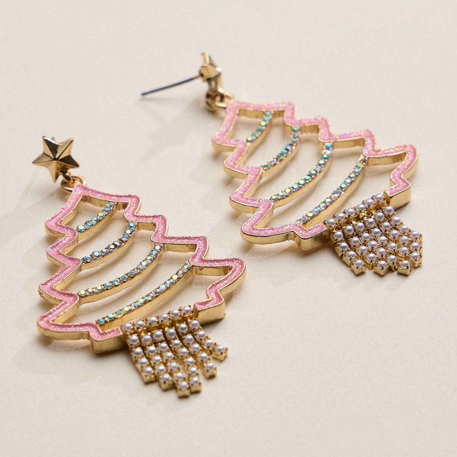 Crystal Christmas Tree Drop Earrings - Nifty Decor & More