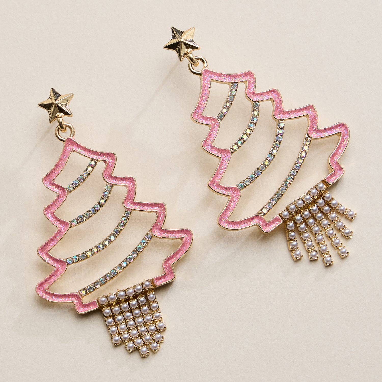 Crystal Christmas Tree Drop Earrings PK ONE