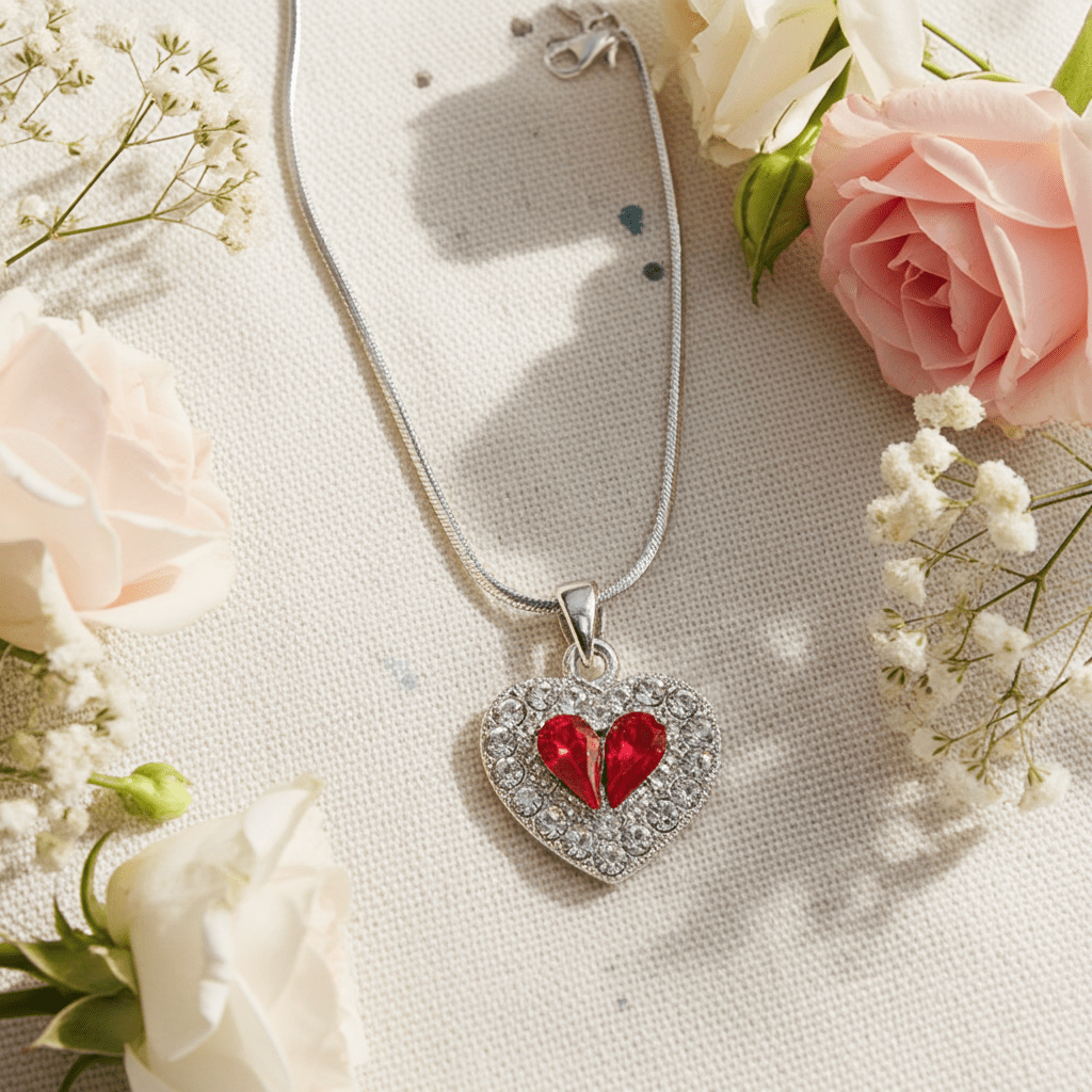 Crystal Heart Pendant Necklace - Nifty Decor & More