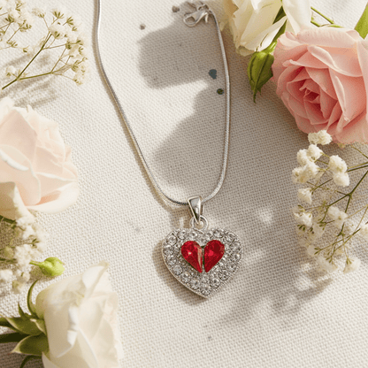 Crystal Heart Pendant Necklace - Nifty Decor & More
