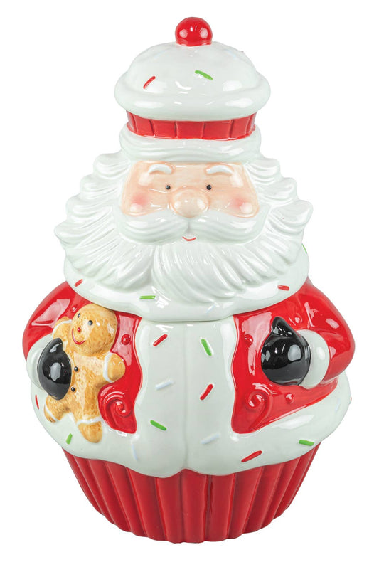 Cupcake Santa Cookie Jar - Nifty Decor & More