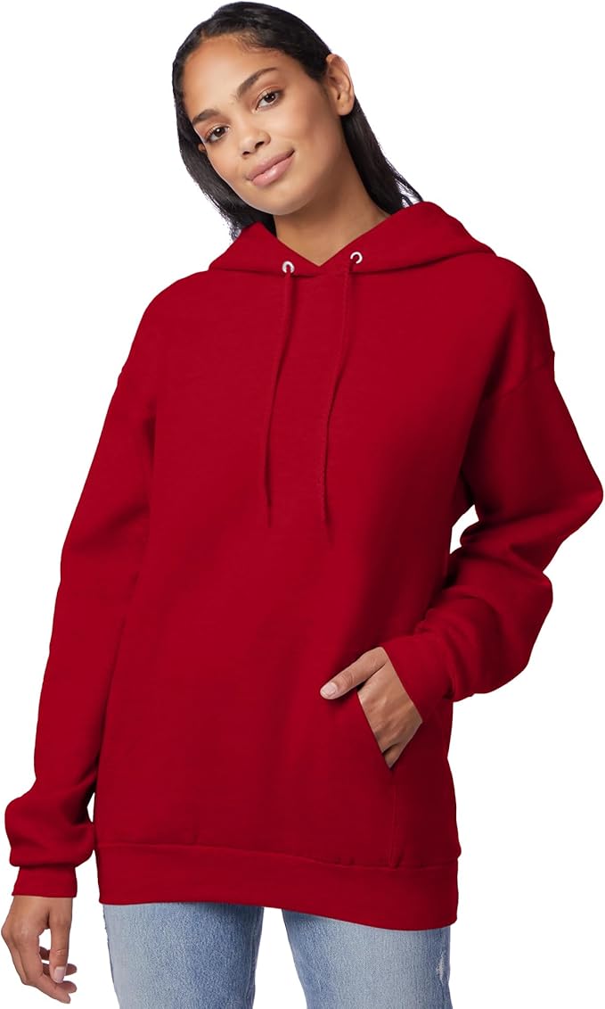 Custom embroidered - Hanes Men's EcoSmart Hoodie, Midweight Fleece, Pullover Hooded Sweatshirt - Nifty Decor & More