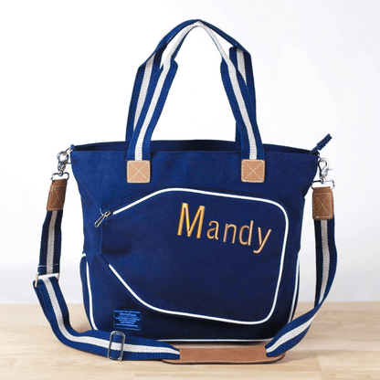 Custom Embroidered Pickleball Bag | Premium Canvas & Leather - Nifty Decor & More