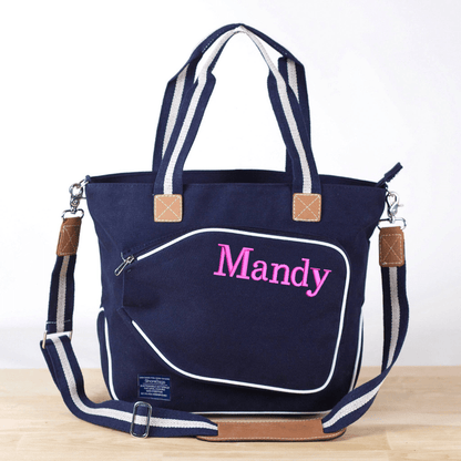 Custom Embroidered Pickleball Bag | Premium Canvas & Leather - Nifty Decor & More