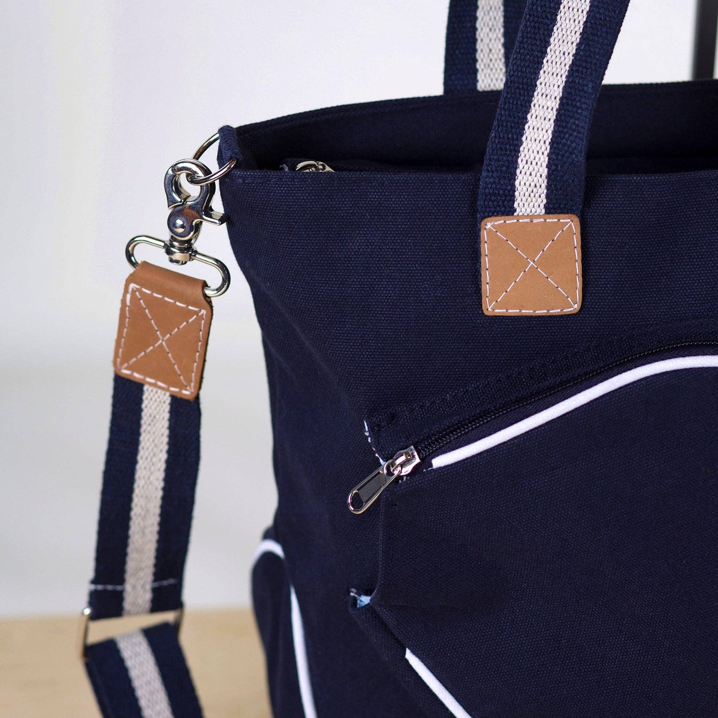 Custom Embroidered Pickleball Bag | Premium Canvas & Leather - Nifty Decor & More