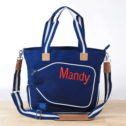 Custom Embroidered Pickleball Bag | Premium Canvas & Leather - Nifty Decor & More