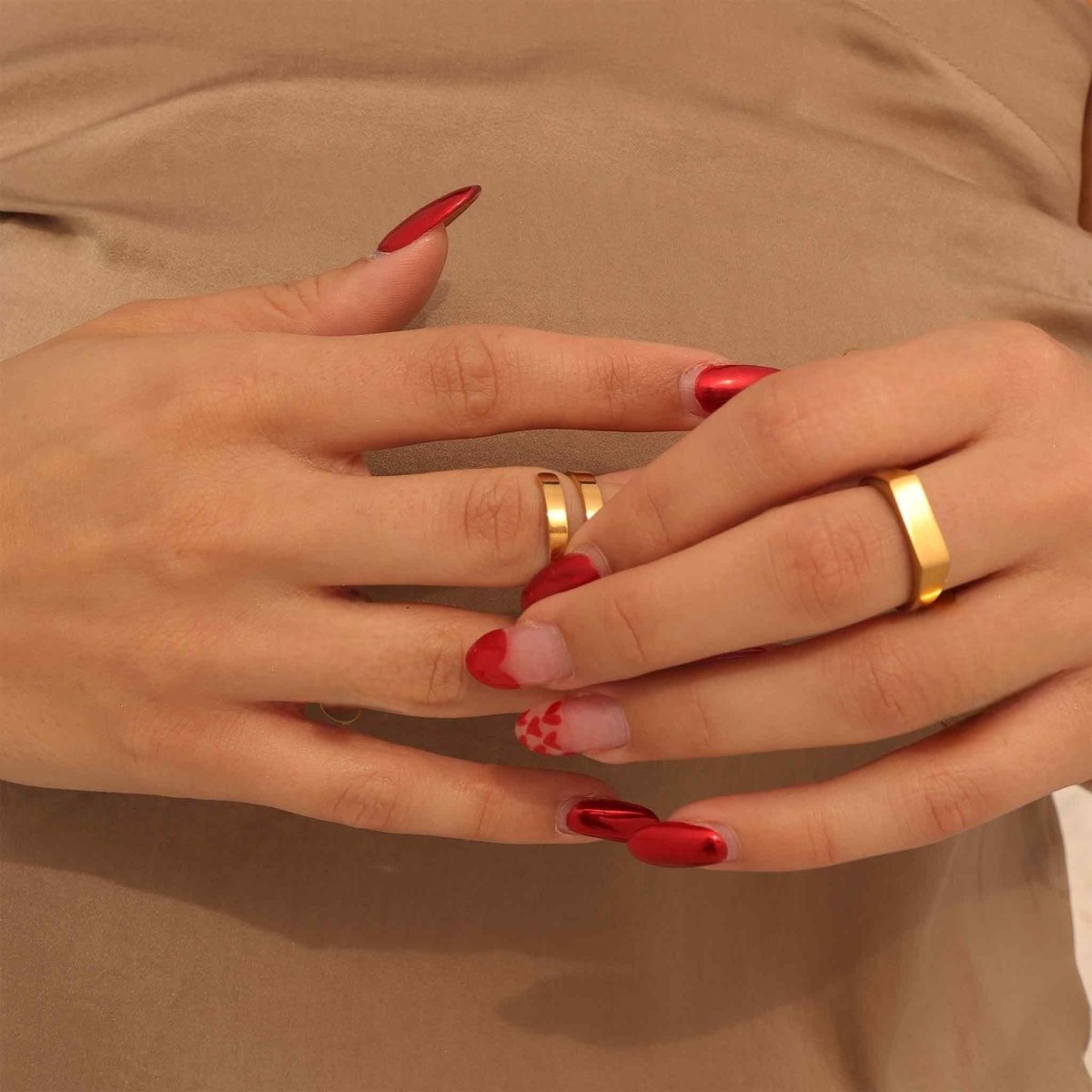 Custom Engraved 18k Gold Signet Ring - Personalized Rectangle Signet Ring for Men & Women - Nifty Decor & More