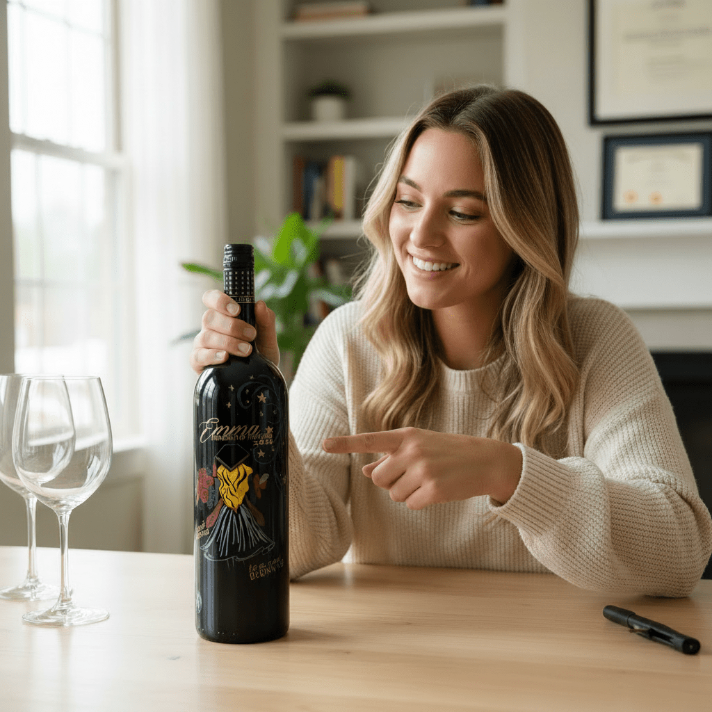 Custom Graduation 1.5L Wine Bottle - Nifty Decor & More