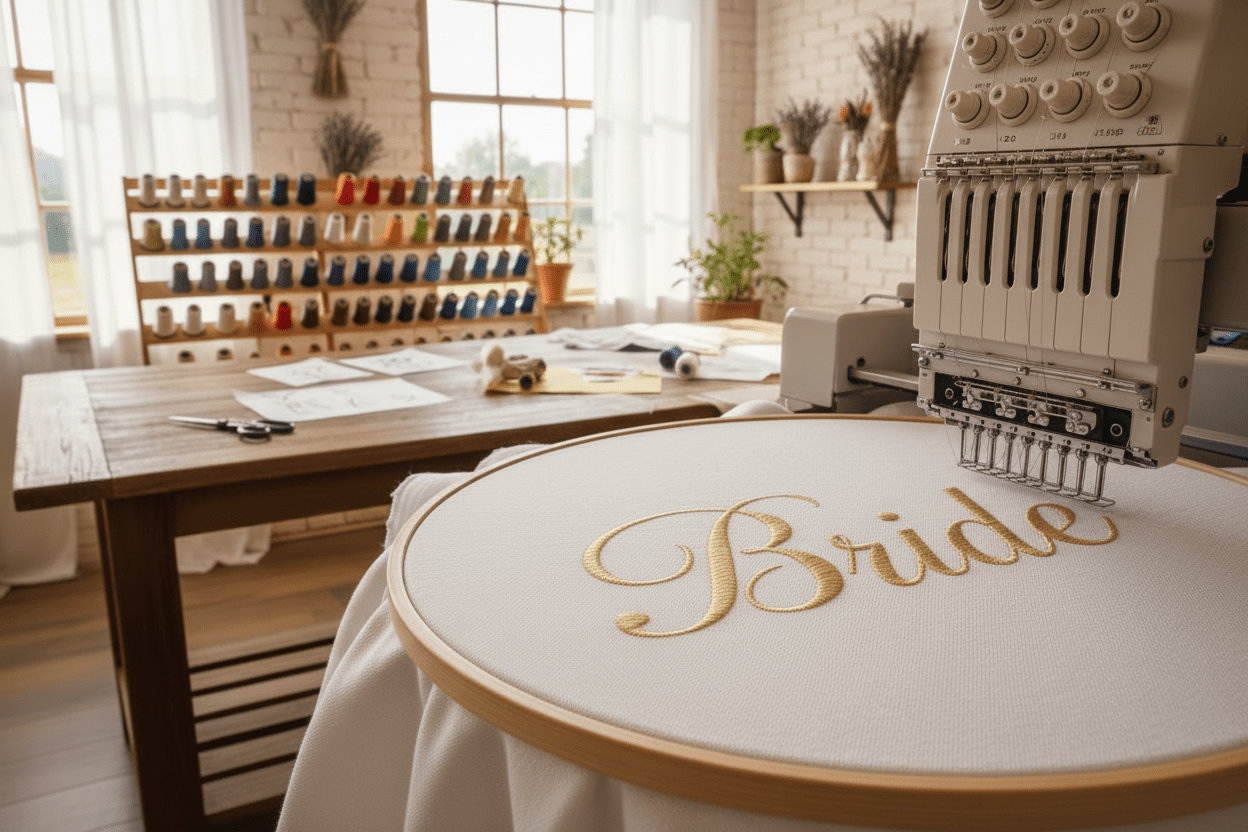 Custom Title Embroidery Service - Nifty Decor & More