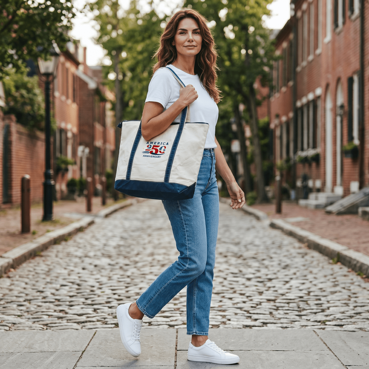 Customized Embroidered Patriotic Tote Bag - Nifty Decor & More