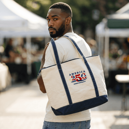 Customized Embroidered Patriotic Tote Bag - Nifty Decor & More
