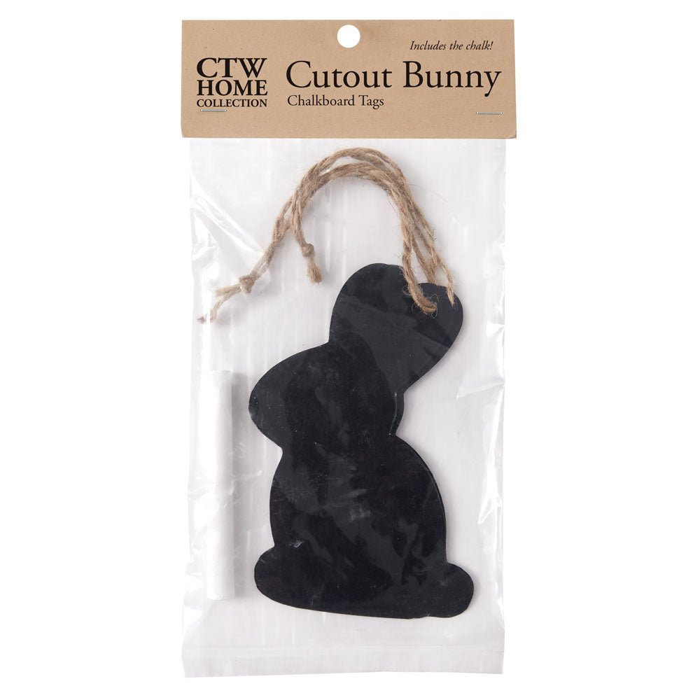 Cutout Bunny Chalkboard Tags | Easter Gift Tags, Rustic Decoration & Customizable Party Favors - CTW - Nifty Decor & More