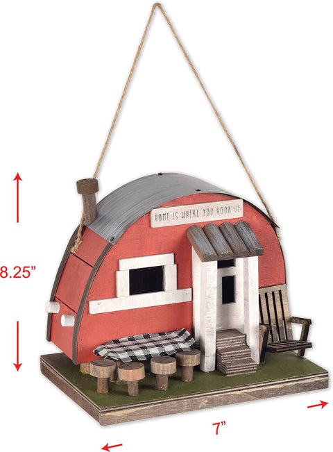 Camper Birdhouse, Charming Outdoor Nesting Home, Perfect for Bird Watchers, Unique Mother&