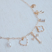 Cross & Clover Multi Charm Bracelet, Lucky & Stylish Statement Jewelry, Perfect Gift for Her Accessories