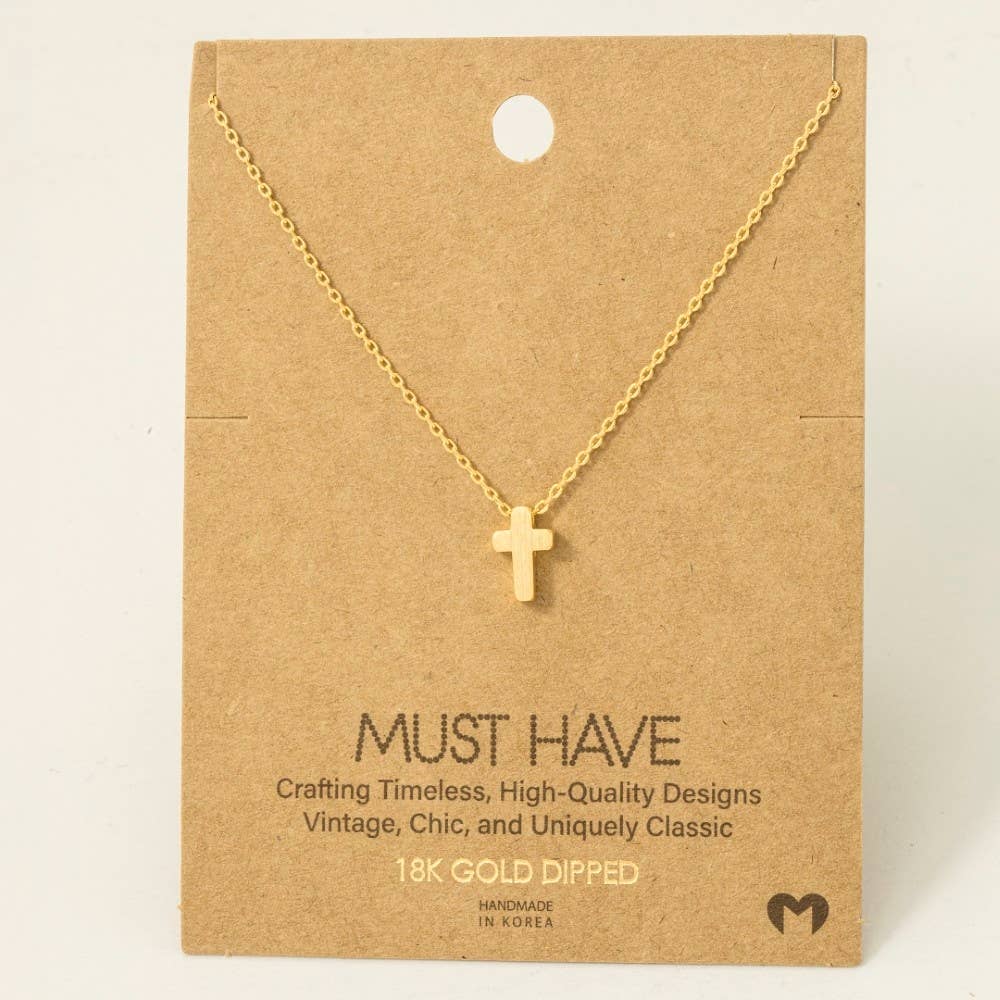 Dainty Mini Cross Pendant Necklace - Nifty Decor & More