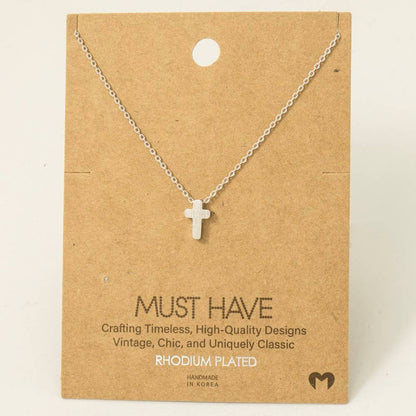 Dainty Mini Cross Pendant Necklace Faith Necklace S
