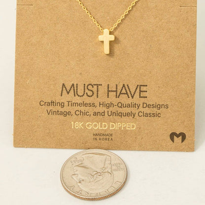Dainty Mini Cross Pendant Necklace Faith Necklace