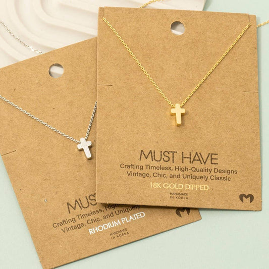 Dainty Mini Cross Pendant Necklace - Nifty Decor & More